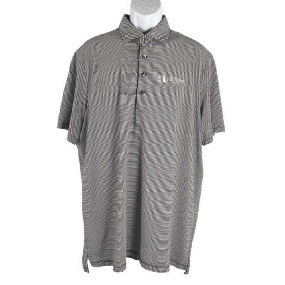 Greyson Polo Shirt Men's‎ XL Golf Short Sleeve Striped Polyester Spandex